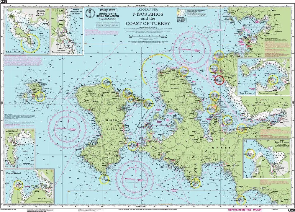 Bild: 9781786790156 | G28 Nisos Khios &amp; the Coast of Turkey | Imray G Series | (Land-)Karte