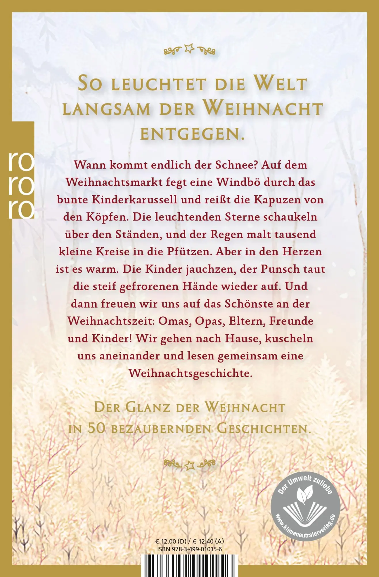 Rückseite: 9783499010156 | Weihnachtsgeschichten am Kamin 37 | Gesammelt von Barbara Mürmann
