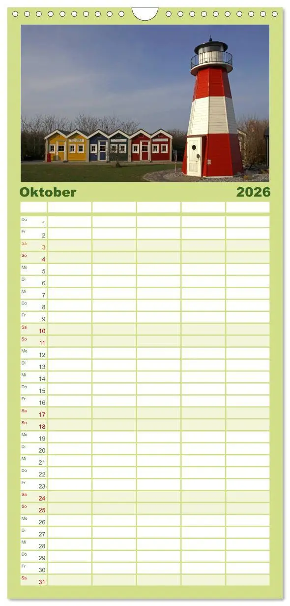 Bild: 9783516520156 | Familienplaner 2026 - Helgoland mit 5 Spalten (Wandkalender, 21 x...