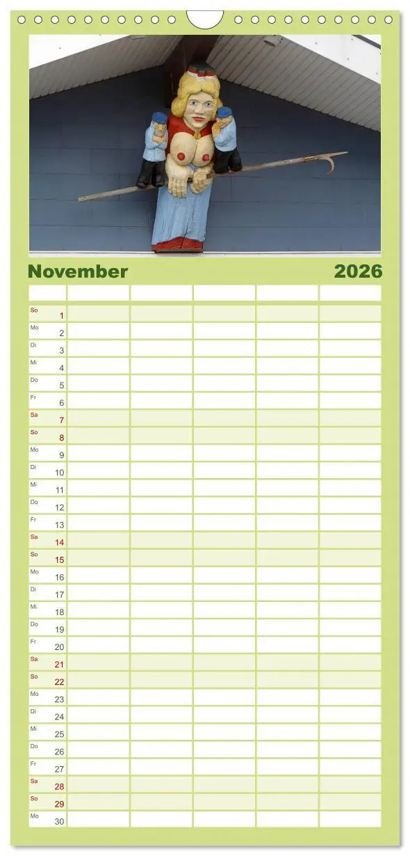 Bild: 9783516520156 | Familienplaner 2026 - Helgoland mit 5 Spalten (Wandkalender, 21 x...