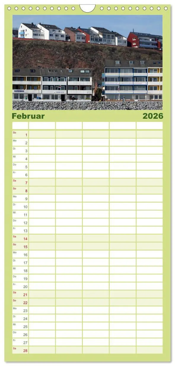 Bild: 9783516520156 | Familienplaner 2026 - Helgoland mit 5 Spalten (Wandkalender, 21 x...
