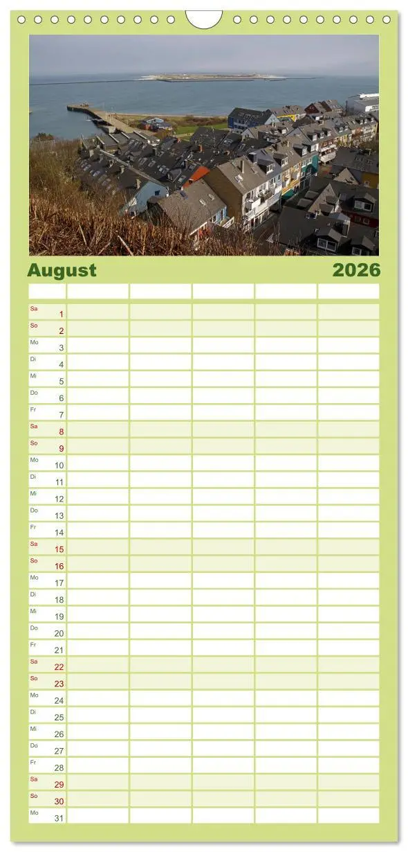 Bild: 9783516520156 | Familienplaner 2026 - Helgoland mit 5 Spalten (Wandkalender, 21 x...