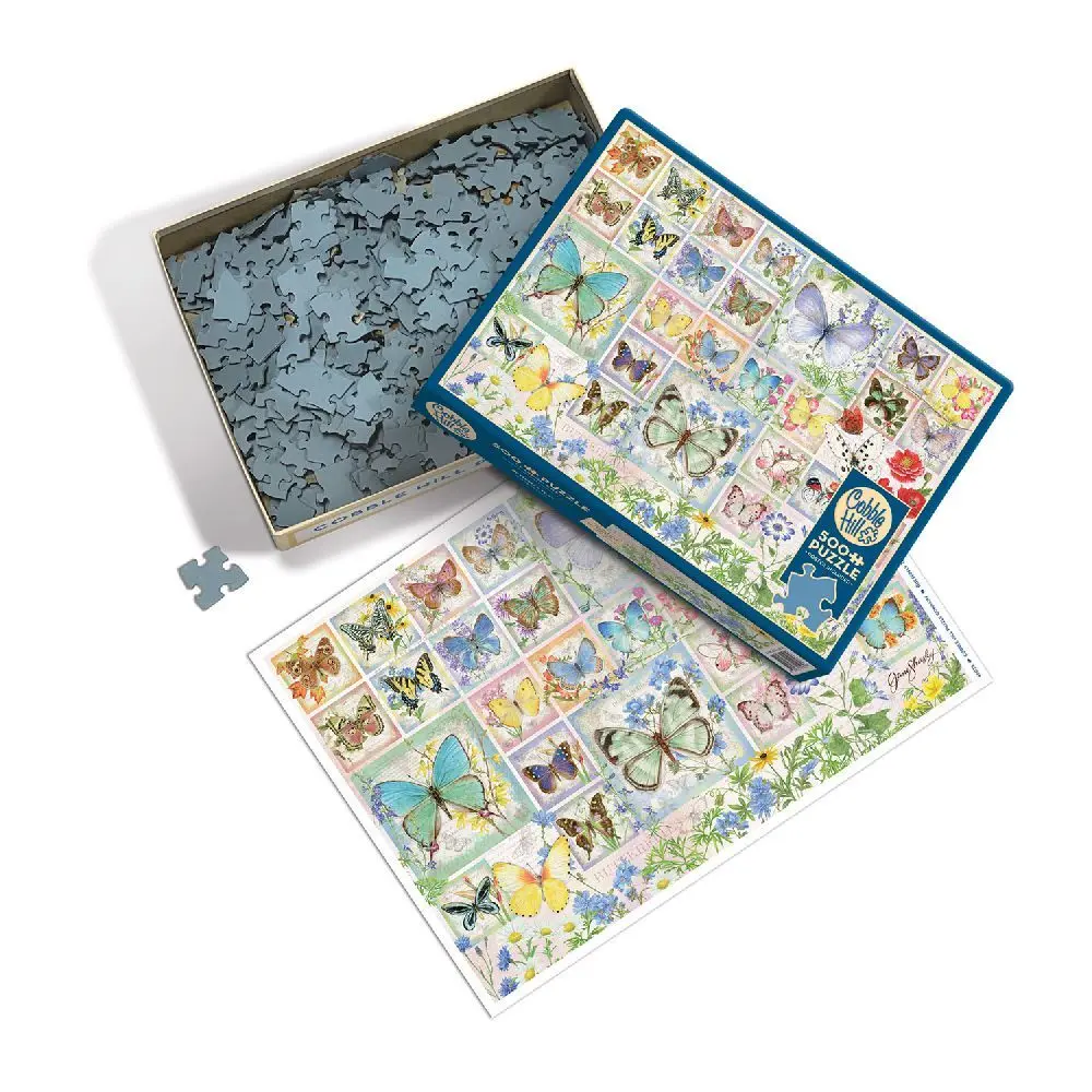 Bild: 625012450256 | Cobble Hill Collage mit Schmetterlingen 500 Teile | Spiel | 3845025