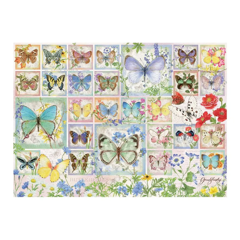 Bild: 625012450256 | Cobble Hill Collage mit Schmetterlingen 500 Teile | Spiel | 3845025