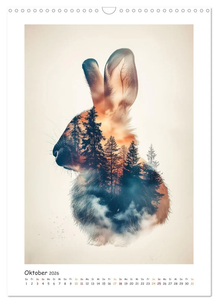 Bild: 9783457280256 | Magische Tierkunst (Wandkalender 2026 DIN A3 hoch), CALVENDO...