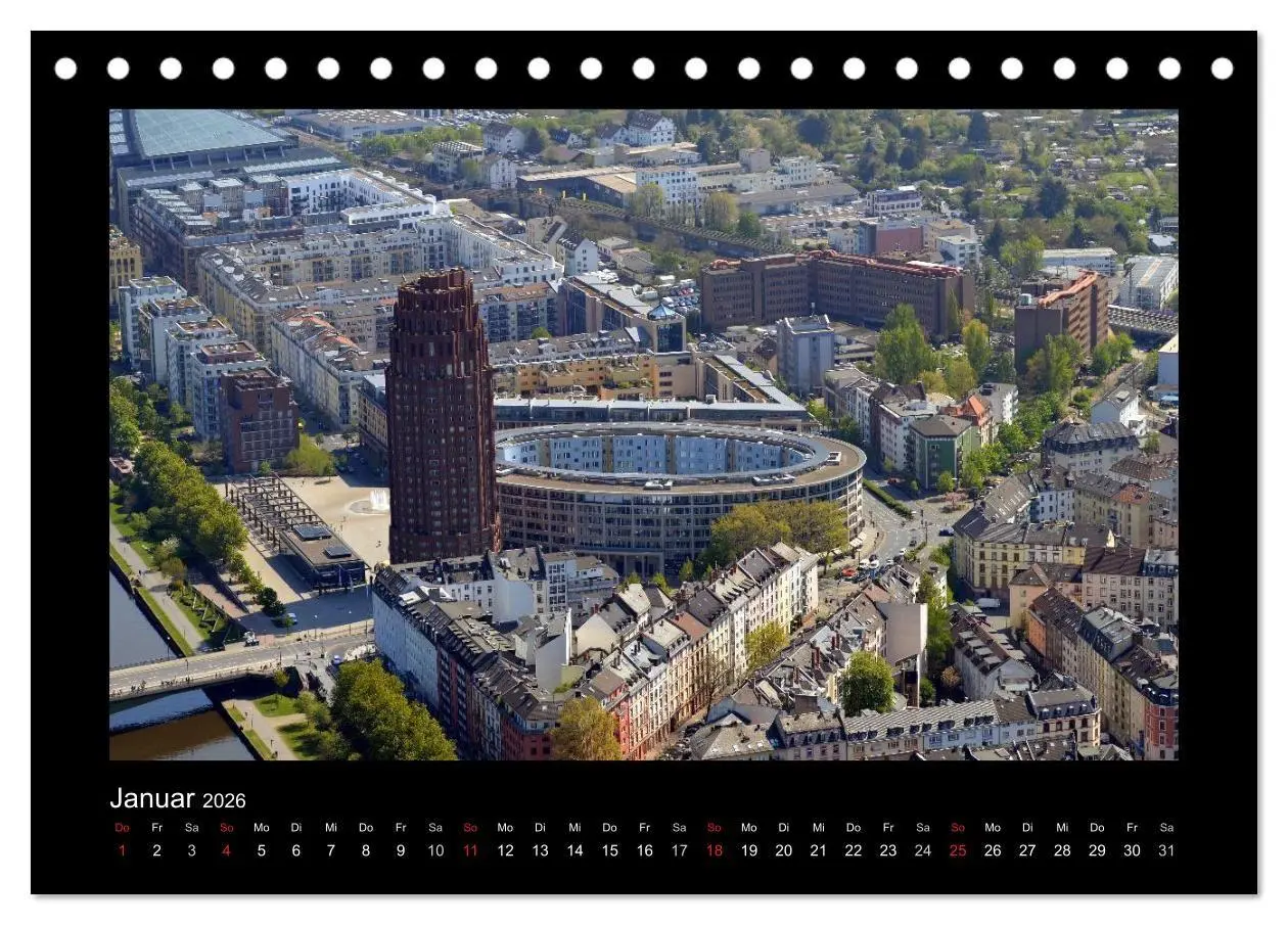 Bild: 9783516680256 | über den Dächern von FRANKFURT (Tischkalender 2026 DIN A5 quer),...
