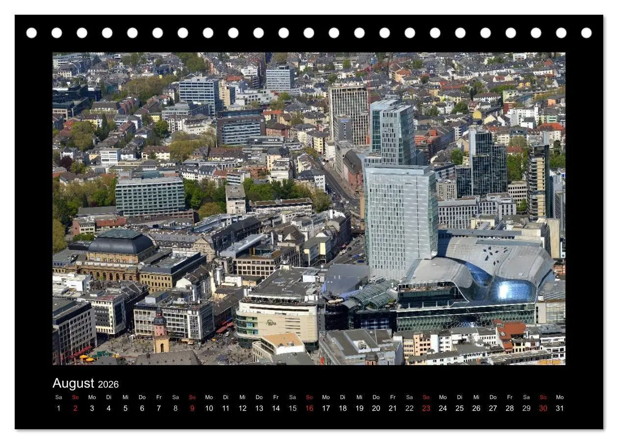 Bild: 9783516680256 | über den Dächern von FRANKFURT (Tischkalender 2026 DIN A5 quer),...