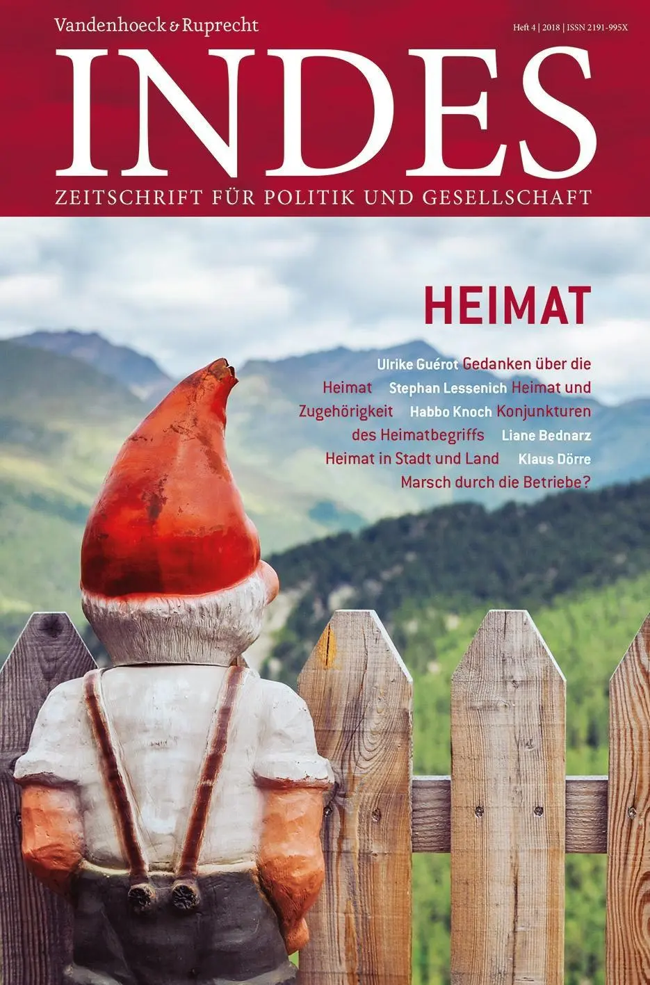 Cover: 9783525800256 | Heimat | Indes. Zeitschrift für Politik und Gesellschaft 2018, Heft 04