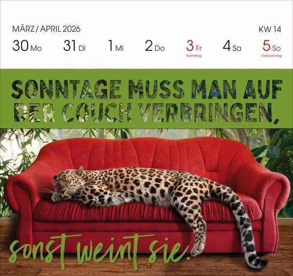 Bild: 9783731890256 | Lieber verrückt das Leben genießen 2026 | Verlag Korsch | Kalender