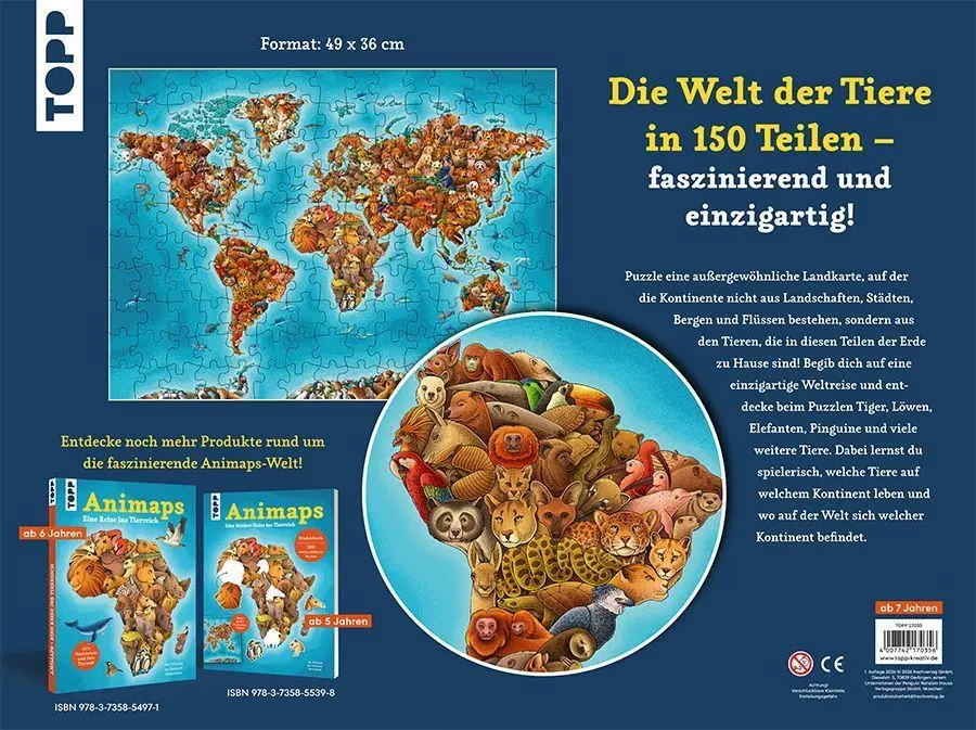 Bild: 4007742170356 | Animaps: Das Puzzle - 150 Teile. | XXL-Puzzle in XXL-Schachtel. | 2026