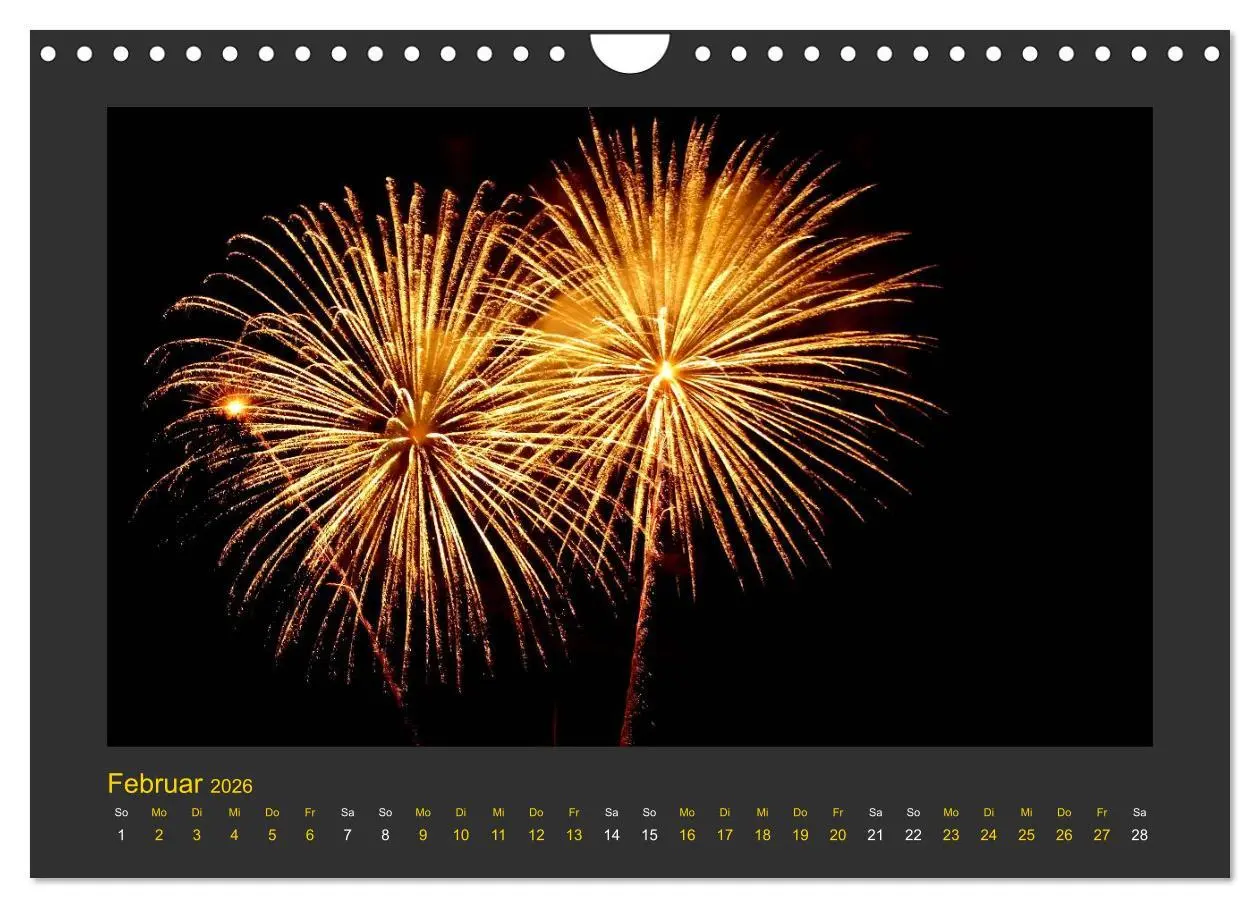 Bild: 9783516050356 | Feuerwerk - Explosives am Himmel (Wandkalender 2026 DIN A4 quer),...