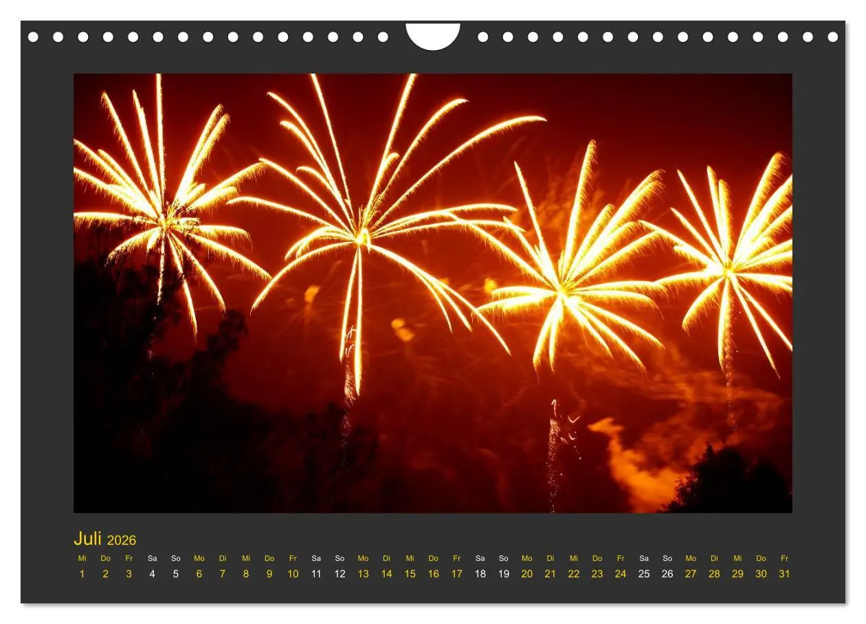Bild: 9783516050356 | Feuerwerk - Explosives am Himmel (Wandkalender 2026 DIN A4 quer),...