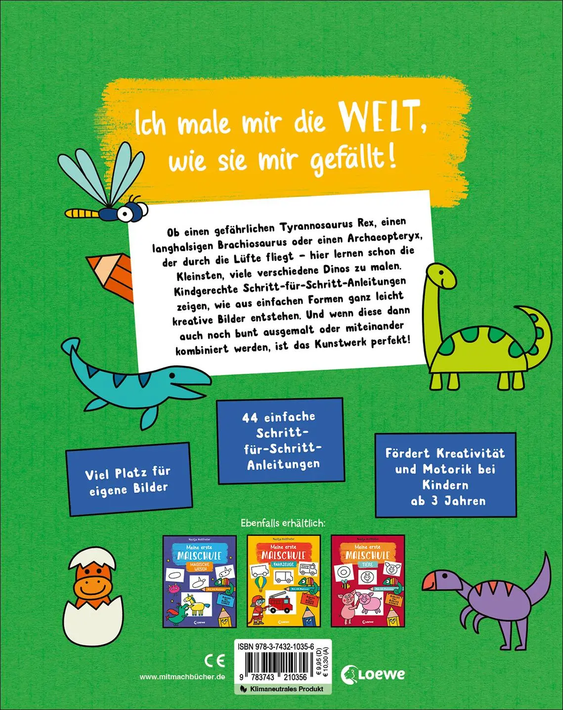 Rückseite: 9783743210356 | Meine erste Malschule - Dinos | Nastja Holtfreter | Taschenbuch | 2023