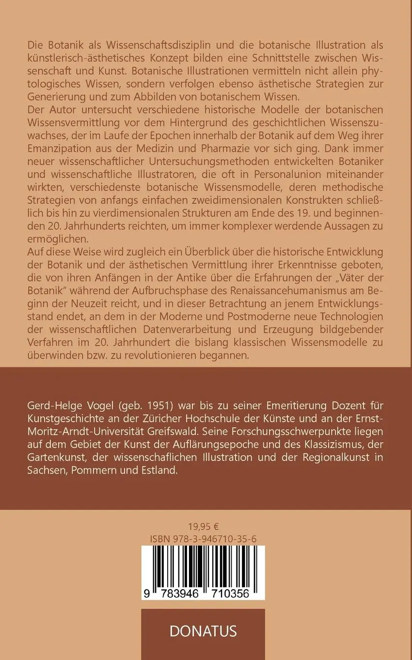 Rückseite: 9783946710356 | Botaniker, Künstler und Modelle des Wissens | Gerd-Helge Vogel | Buch