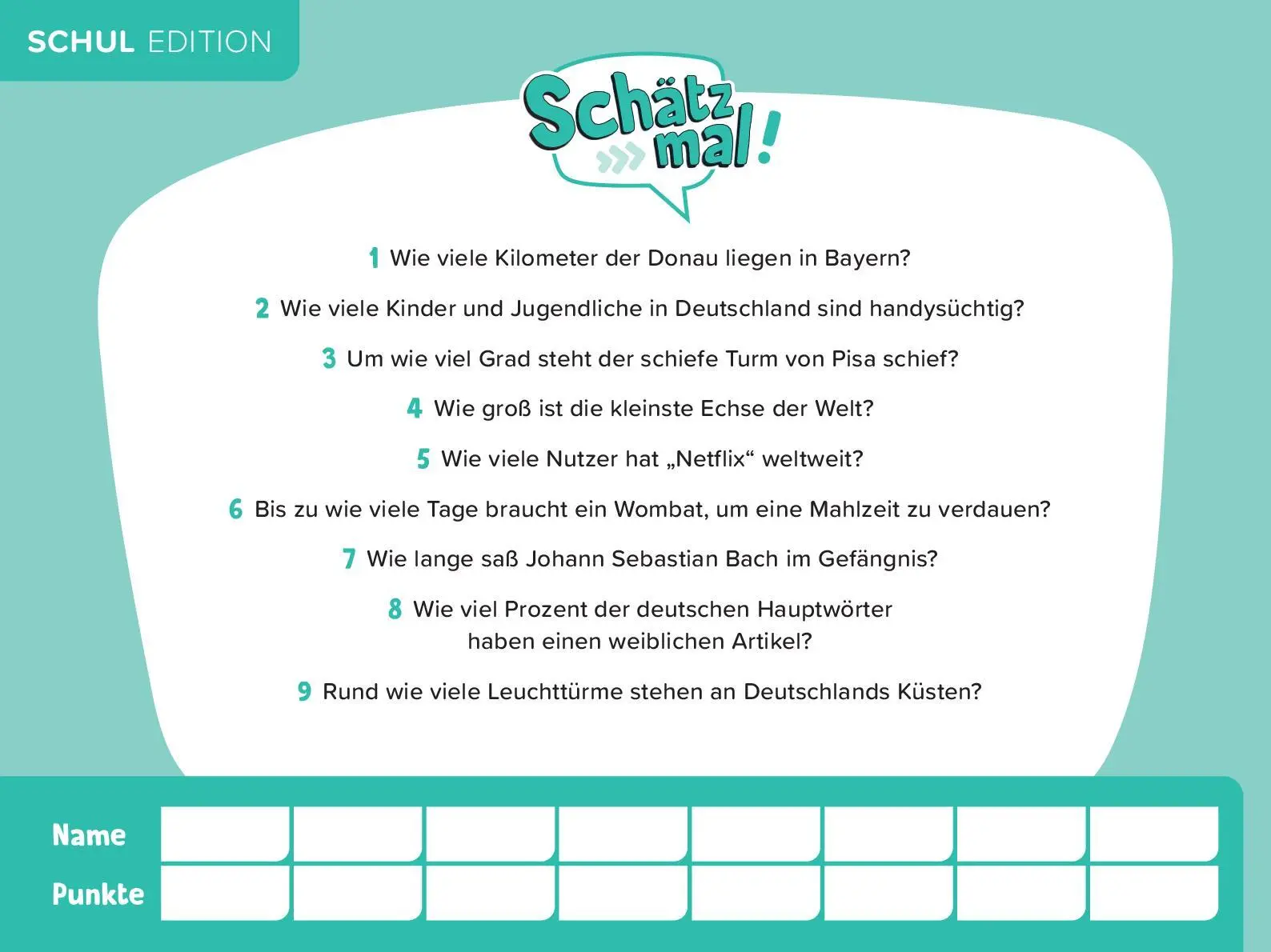 Bild: 9783989760356 | Schätz mal! Schul Edition | Taschenbuch | 96 S. | Deutsch | 2025