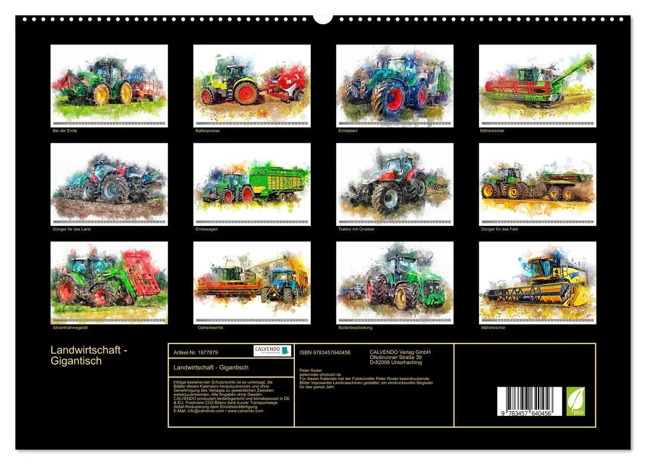 Bild: 9783457640456 | Landwirtschaft - Gigantisch (Wandkalender 2026 DIN A2 quer),...