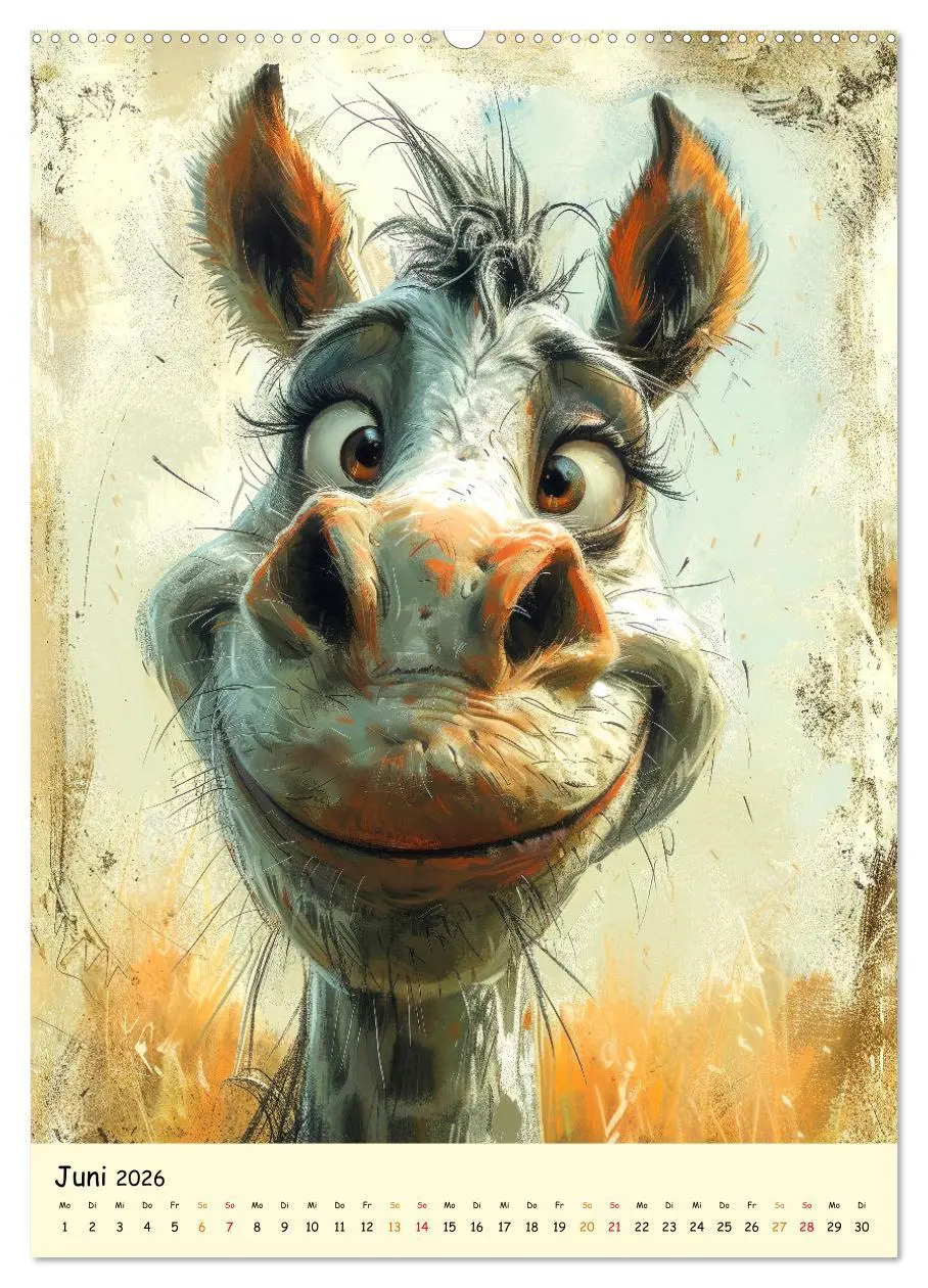 Bild: 9783516280456 | Meine lustigen Tiere (Wandkalender 2026 DIN A2 hoch), CALVENDO...