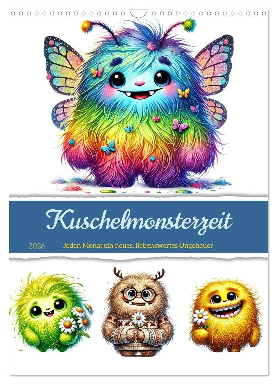 Cover: 9783516660456 | Kuschelmonsterzeit (Wandkalender 2026 DIN A3 hoch), CALVENDO...