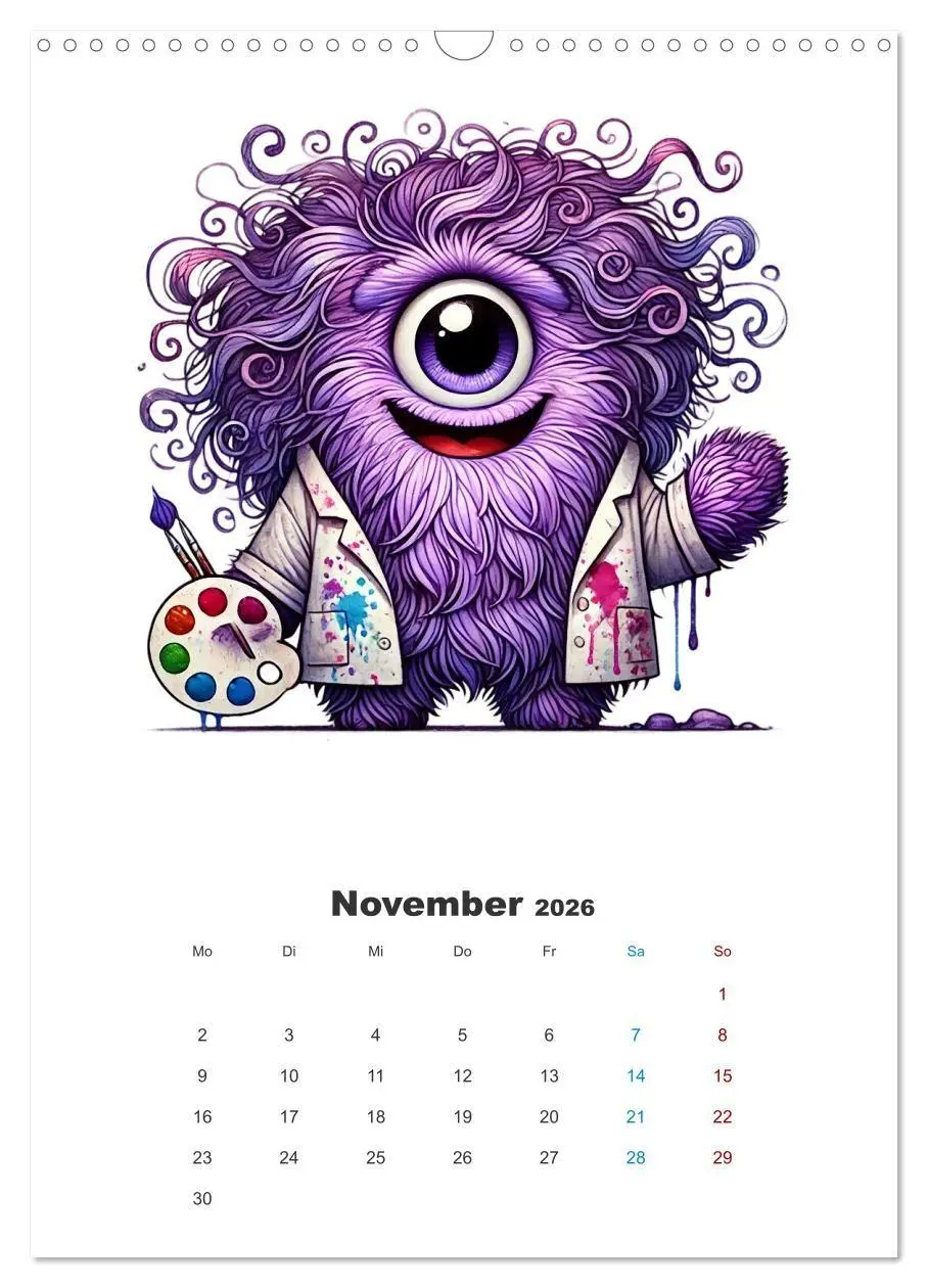 Bild: 9783516660456 | Kuschelmonsterzeit (Wandkalender 2026 DIN A3 hoch), CALVENDO...