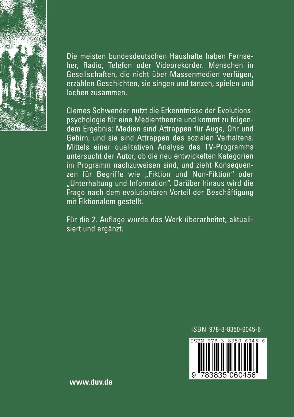 Rückseite: 9783835060456 | Medien und Emotionen | Clemens Schwender | Taschenbuch | x | Deutsch