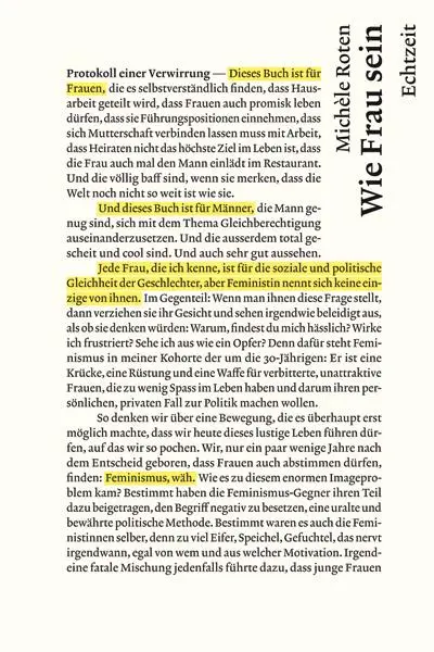 Cover: 9783905800456 | Wie Frau sein | Protokoll einer Verwirrung | Michèle Roten | Buch Cover: 9783905800456 | Wie Frau sein | Protokoll einer Verwirrung | Michèle Roten | Buch