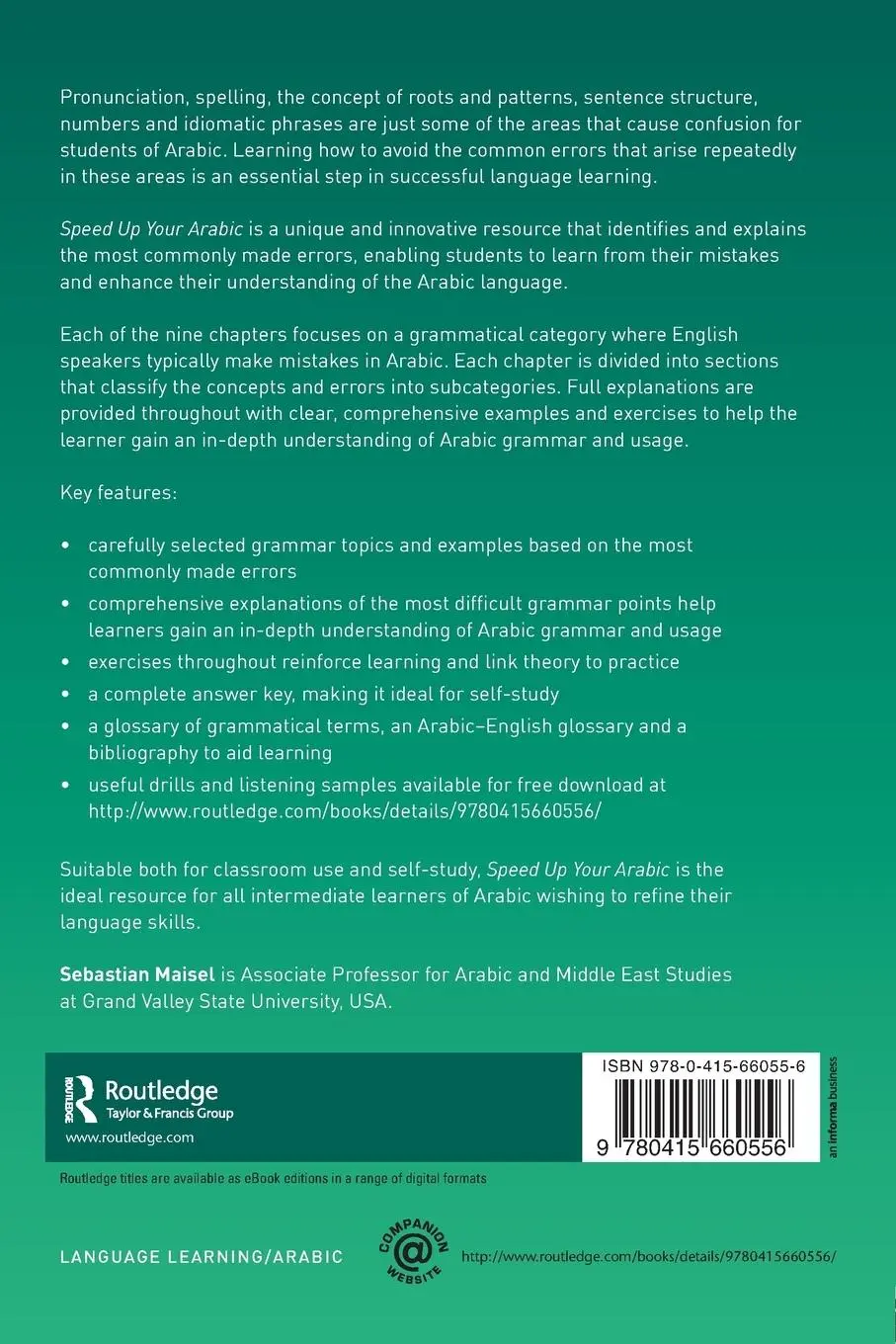 Rückseite: 9780415660556 | Speed up your Arabic | Strategies to Avoid Common Errors | Maisel