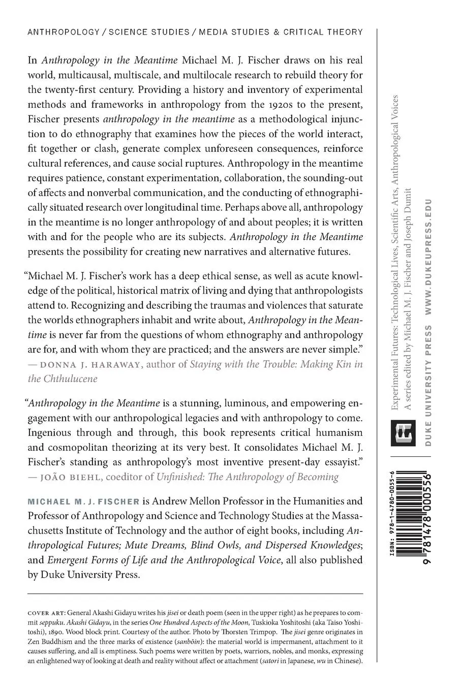 Rückseite: 9781478000556 | Anthropology in the Meantime | Michael M. J. Fischer | Taschenbuch