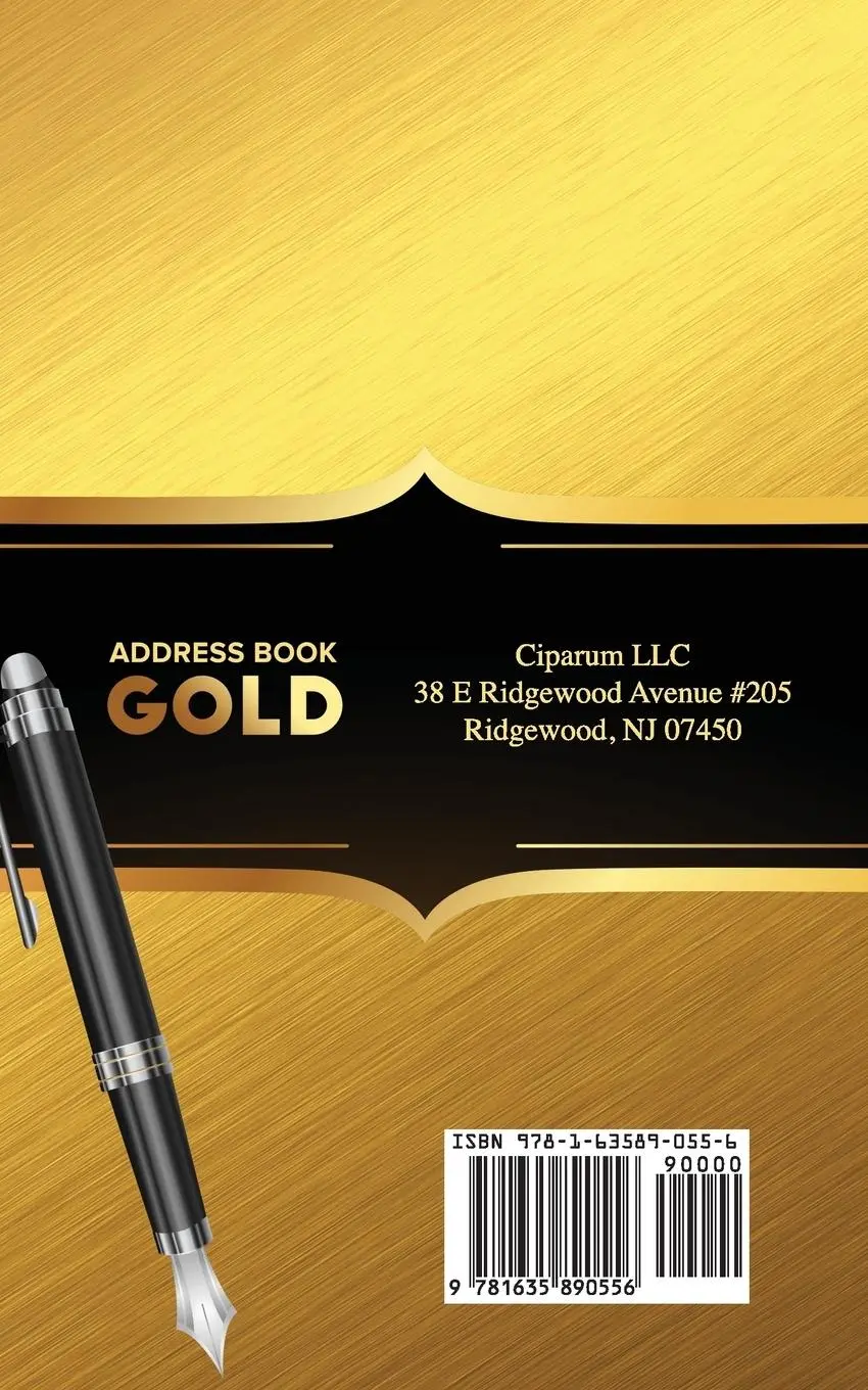 Rückseite: 9781635890556 | Address Book Gold | Journals R Us | Taschenbuch | Englisch | 2016