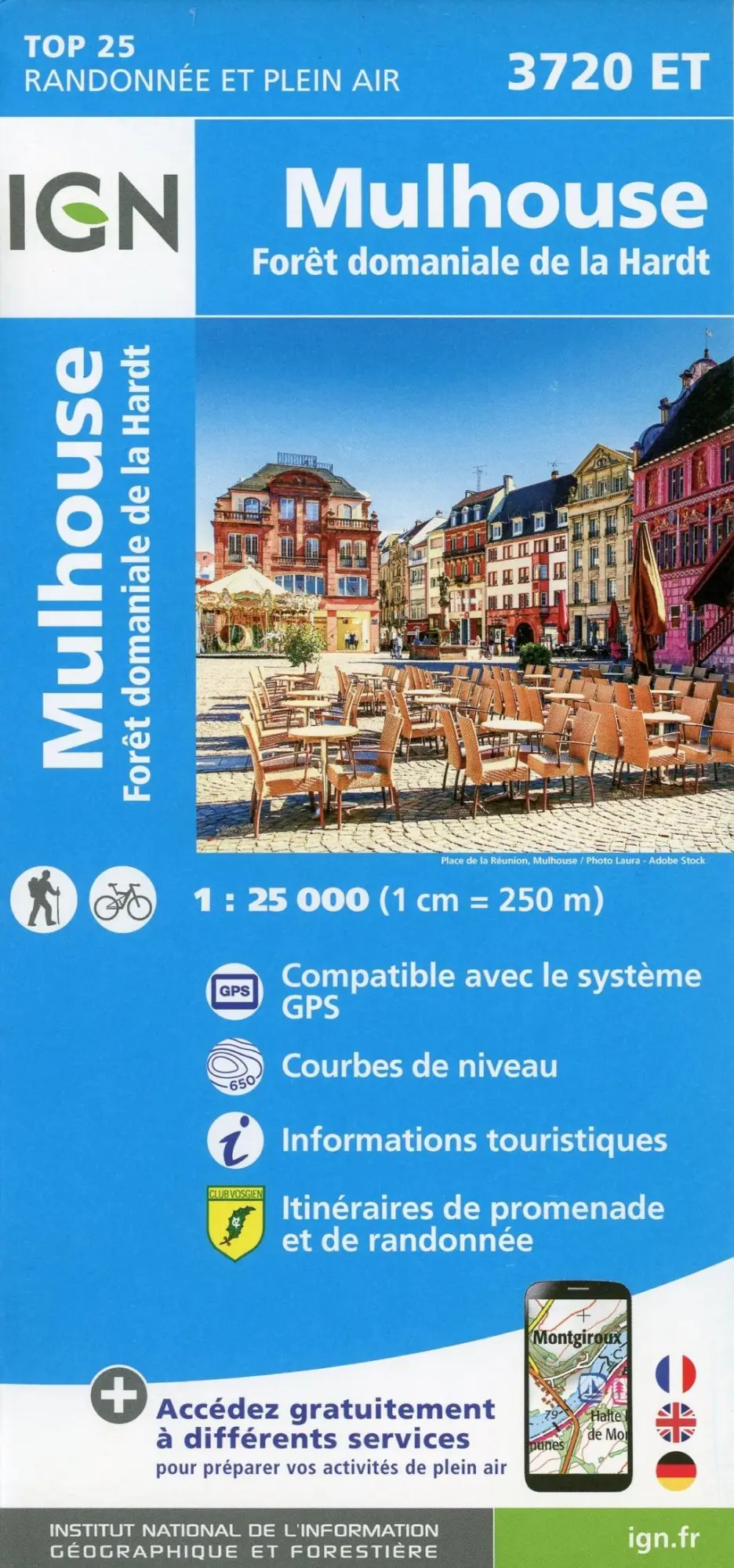Cover: 9782758550556 | Mulhouse.Forêt Domaniale de la Hardt 1:25 000 | (Land-)Karte | 2020