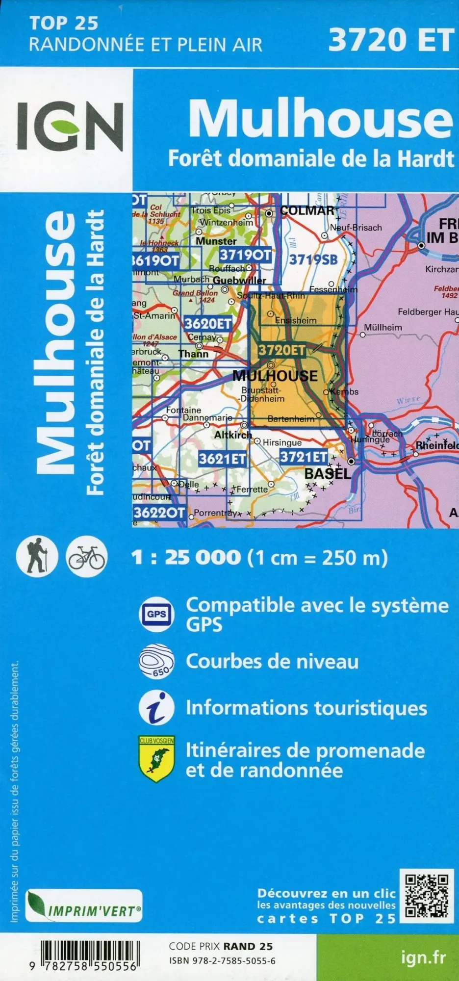 Bild: 9782758550556 | Mulhouse.Forêt Domaniale de la Hardt 1:25 000 | (Land-)Karte | 2020