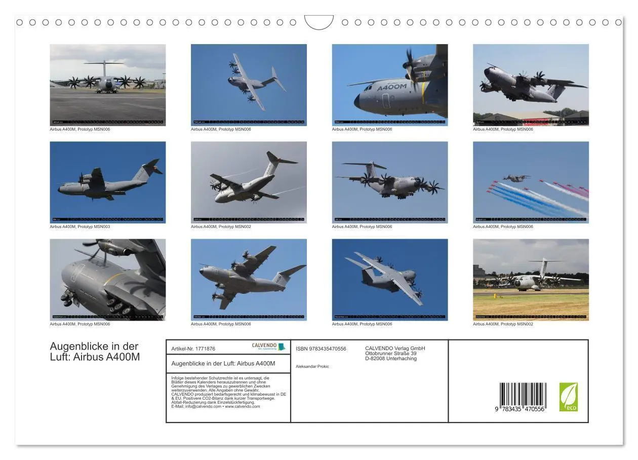 Bild: 9783435470556 | Augenblicke in der Luft: Airbus A400M (Wandkalender 2025 DIN A3...