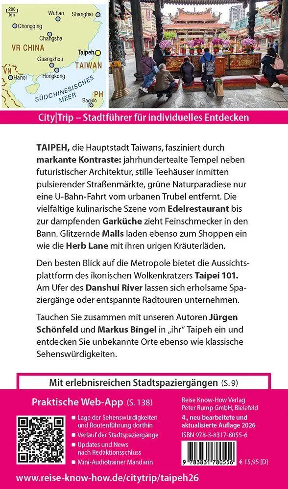 Bild: 9783831780556 | Reise Know-How CityTrip Taipeh | Jürgen Schönfeld (u. a.) | Buch