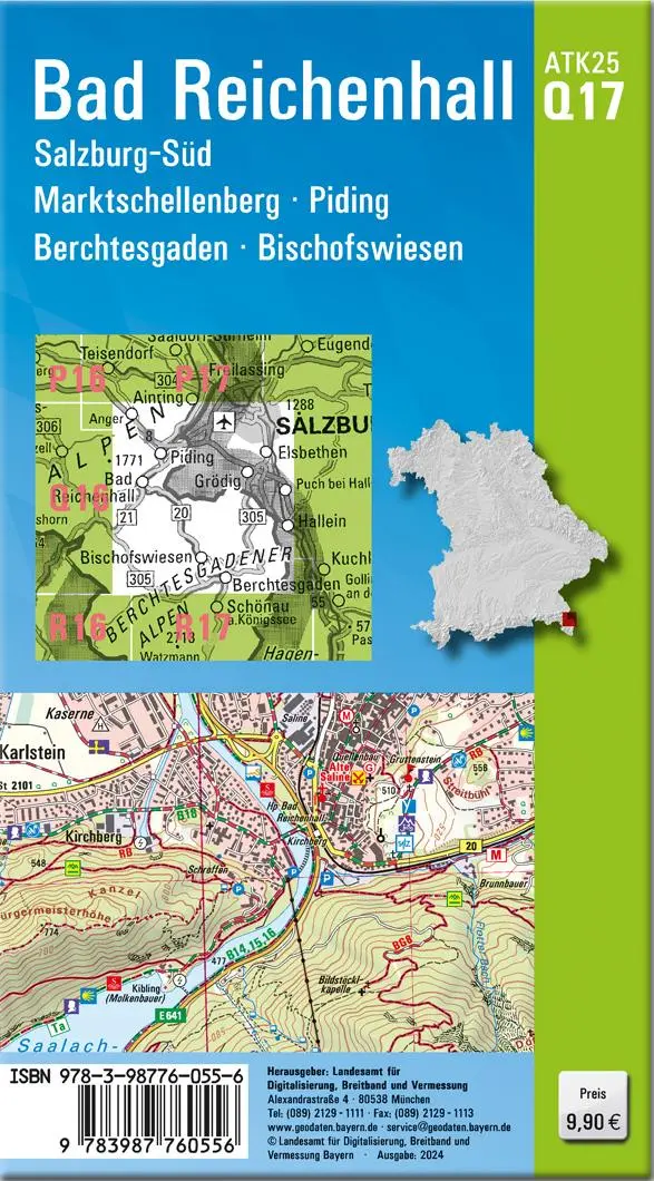 Rückseite: 9783987760556 | ATK25-Q17 Bad Reichenhall (Amtliche Topographische Karte 1:25000)