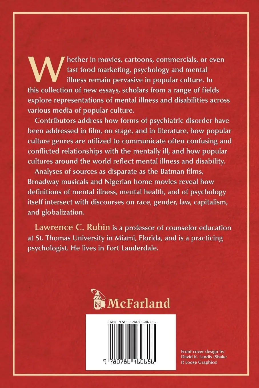 Rückseite: 9780786460656 | Mental Illness in Popular Media | Lawrence C. Rubin | Taschenbuch