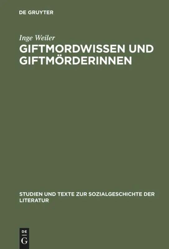 Cover: 9783484350656 | Giftmordwissen und Giftmörderinnen | Eine diskursgeschichtliche Studie