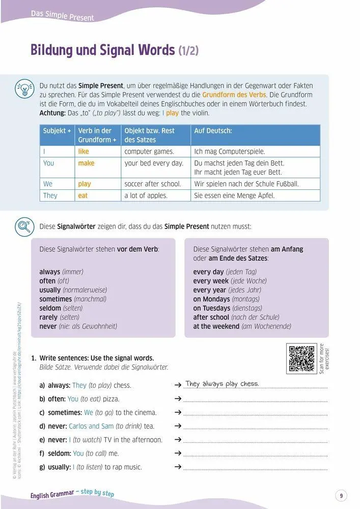 Bild: 9783834670656 | English Grammar - step by step | Jasmin Putschbach | Broschüre | 64 S.