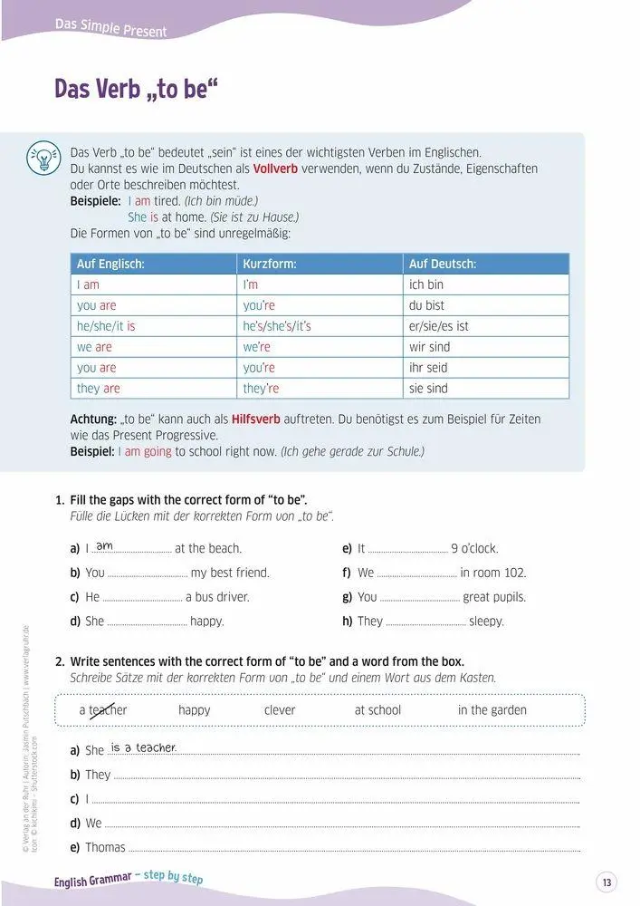 Bild: 9783834670656 | English Grammar - step by step | Jasmin Putschbach | Broschüre | 64 S.