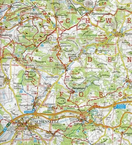 Bild: 9783861160656 | Naturpark Fränkische Schweiz Nord 1 : 50 000. Fritsch Wanderkarte