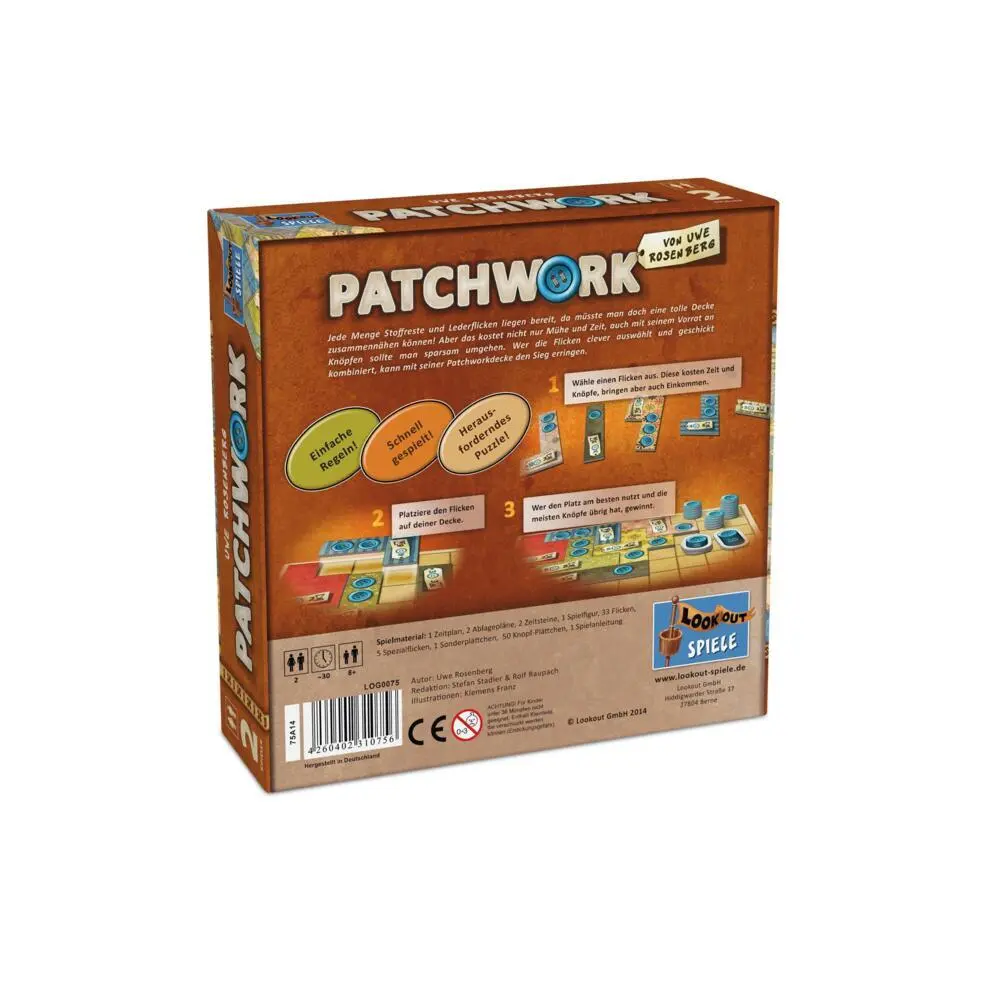 Bild: 4260402310756 | Patchwork | Lookout GmbH | Spiel | 22160075 | Deutsch | 2015 | Asmodee