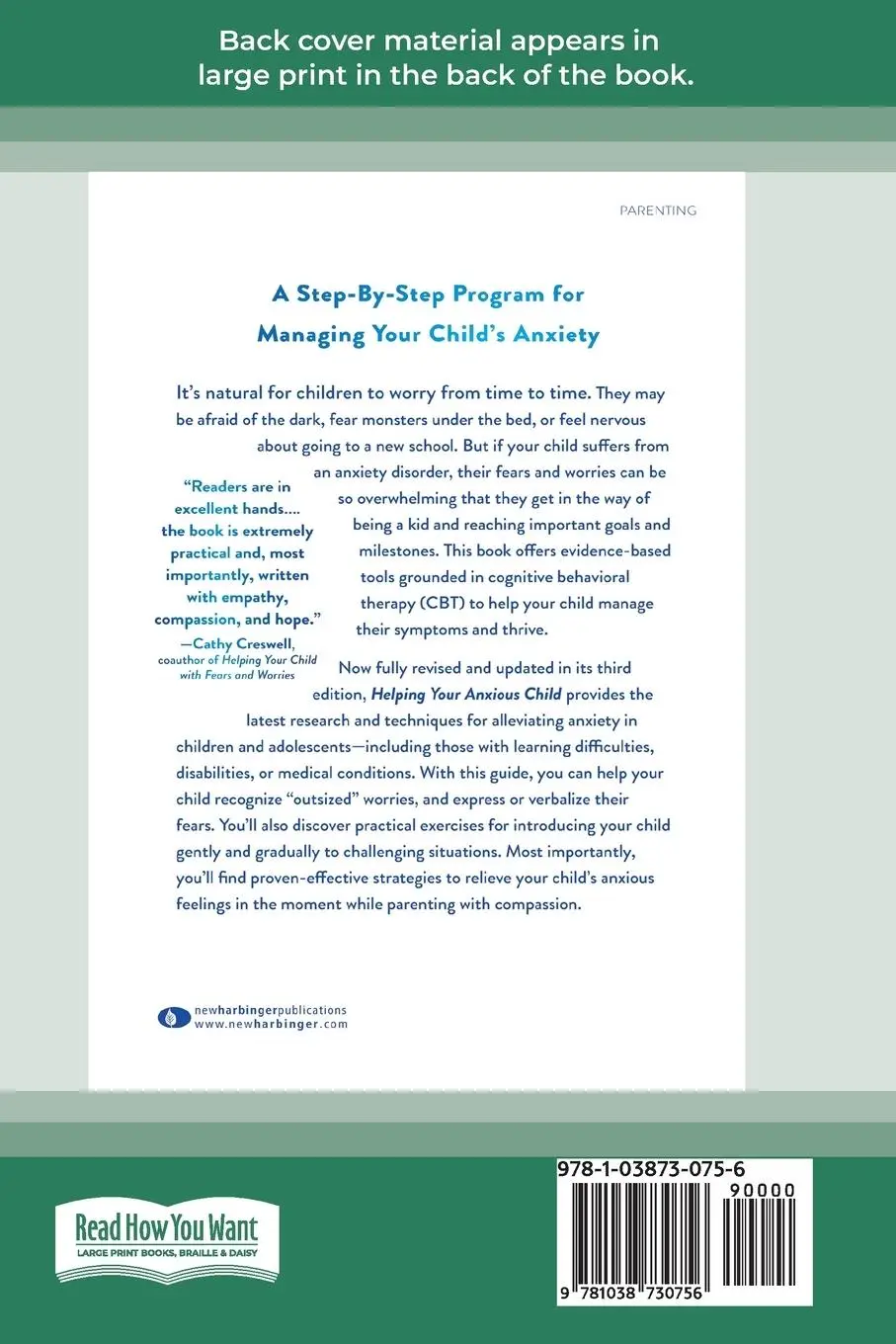 Rückseite: 9781038730756 | Helping Your Anxious Child | Ronald Rapee | Taschenbuch | Englisch