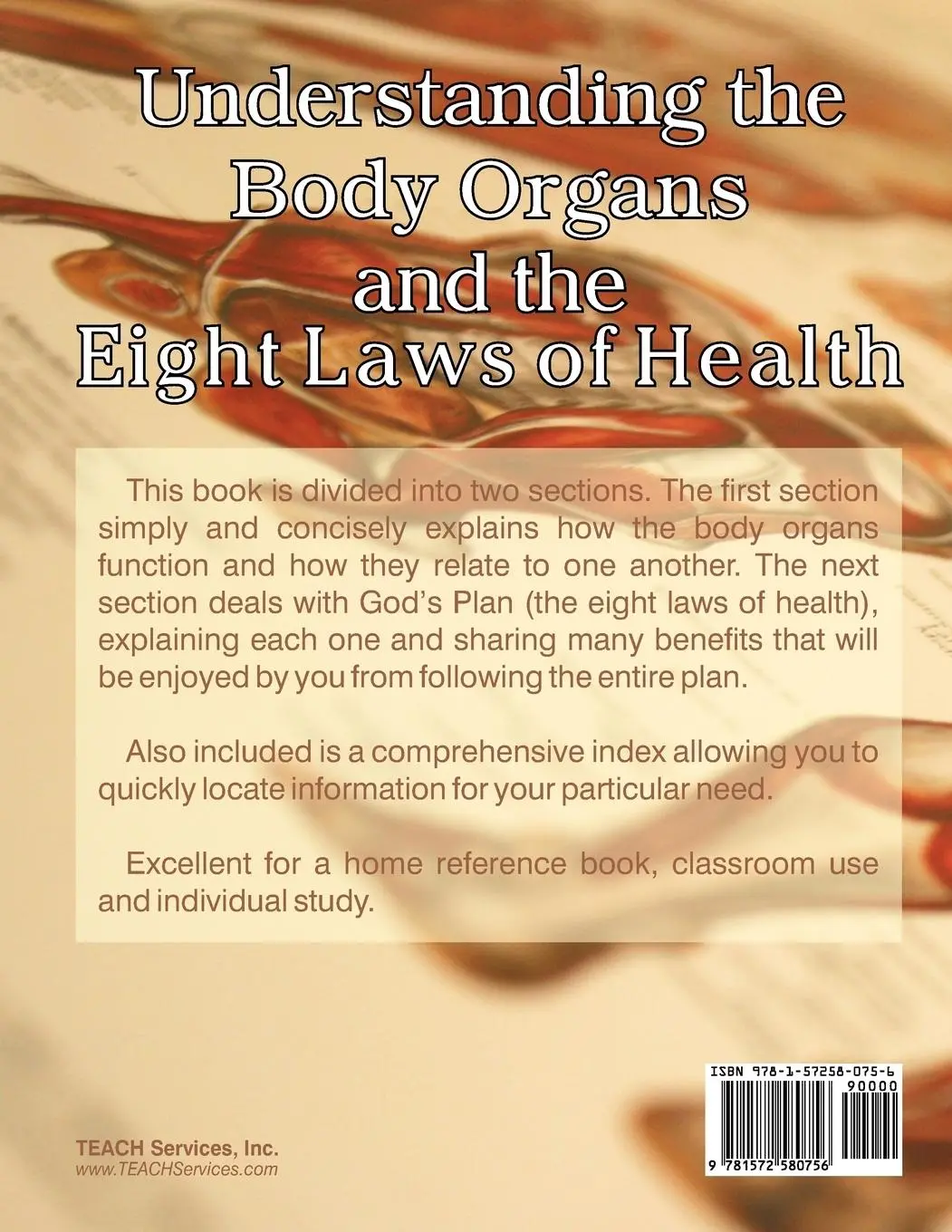 Rückseite: 9781572580756 | Understanding the Body Organs &amp; The Eight Laws of Health | Taschenbuch