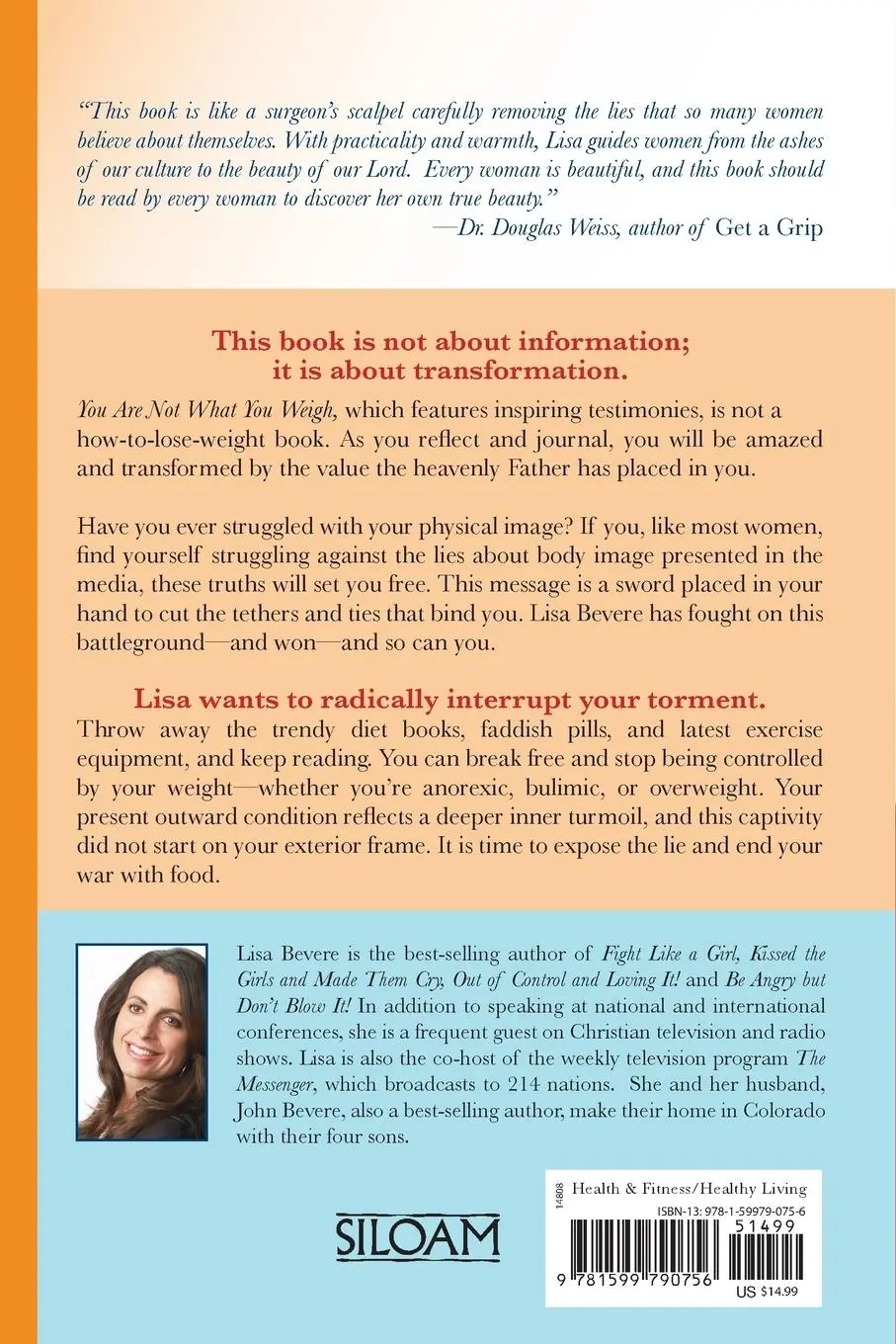 Rückseite: 9781599790756 | You Are Not What You Weigh | Lisa Bevere | Taschenbuch | Englisch