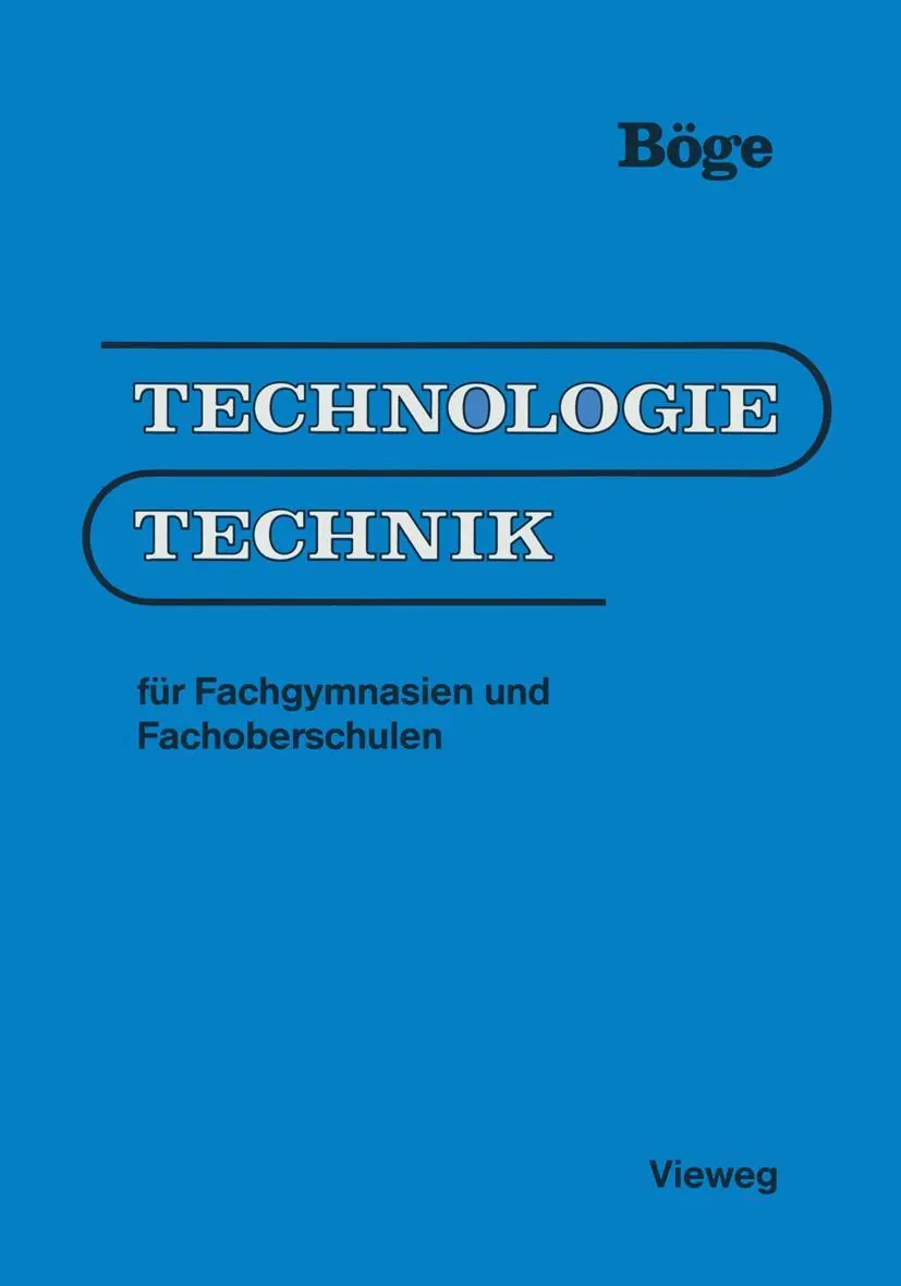 Cover: 9783528440756 | Technologie/Technik | Für Fachgymnasien und Fachoberschulen | Böge