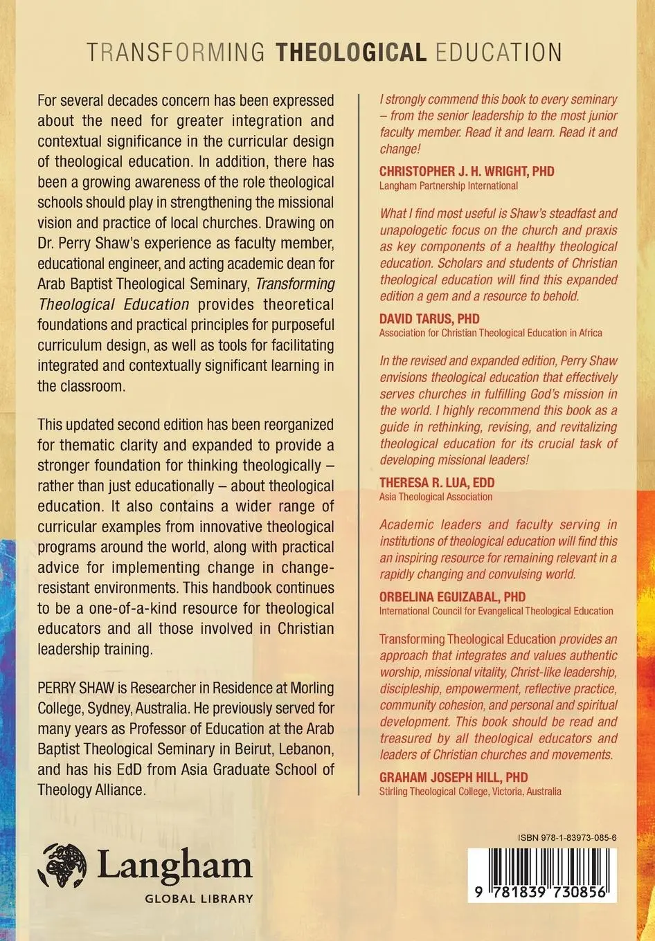 Rückseite: 9781839730856 | Transforming Theological Education, 2nd Edition | Perry Shaw | Buch