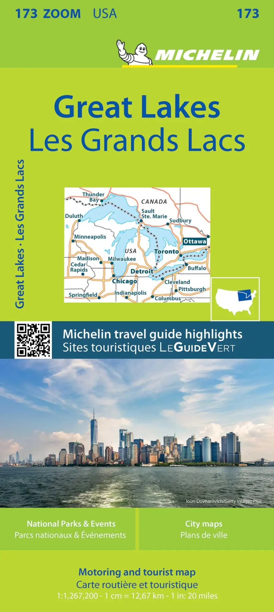 Cover: 9782067190856 | Michelin Great Lakes Map | Michelin | (Land-)Karte | 1 S. | Englisch