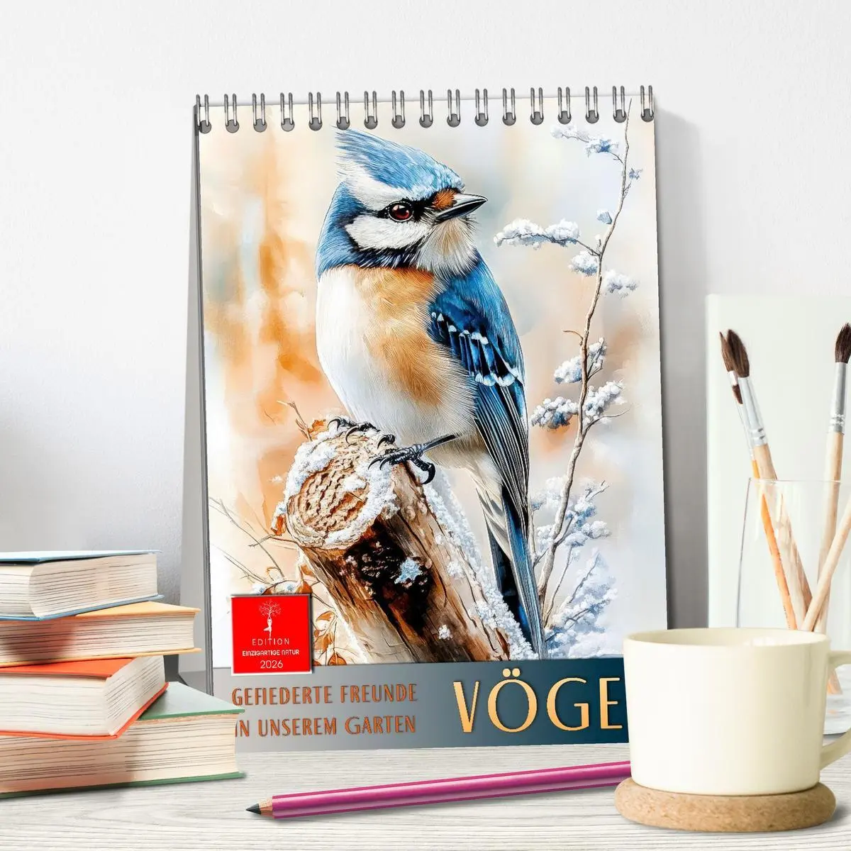 Bild: 9783457910856 | Vögel - gefiederte Freunde in unserem Garten (Tischkalender 2026...