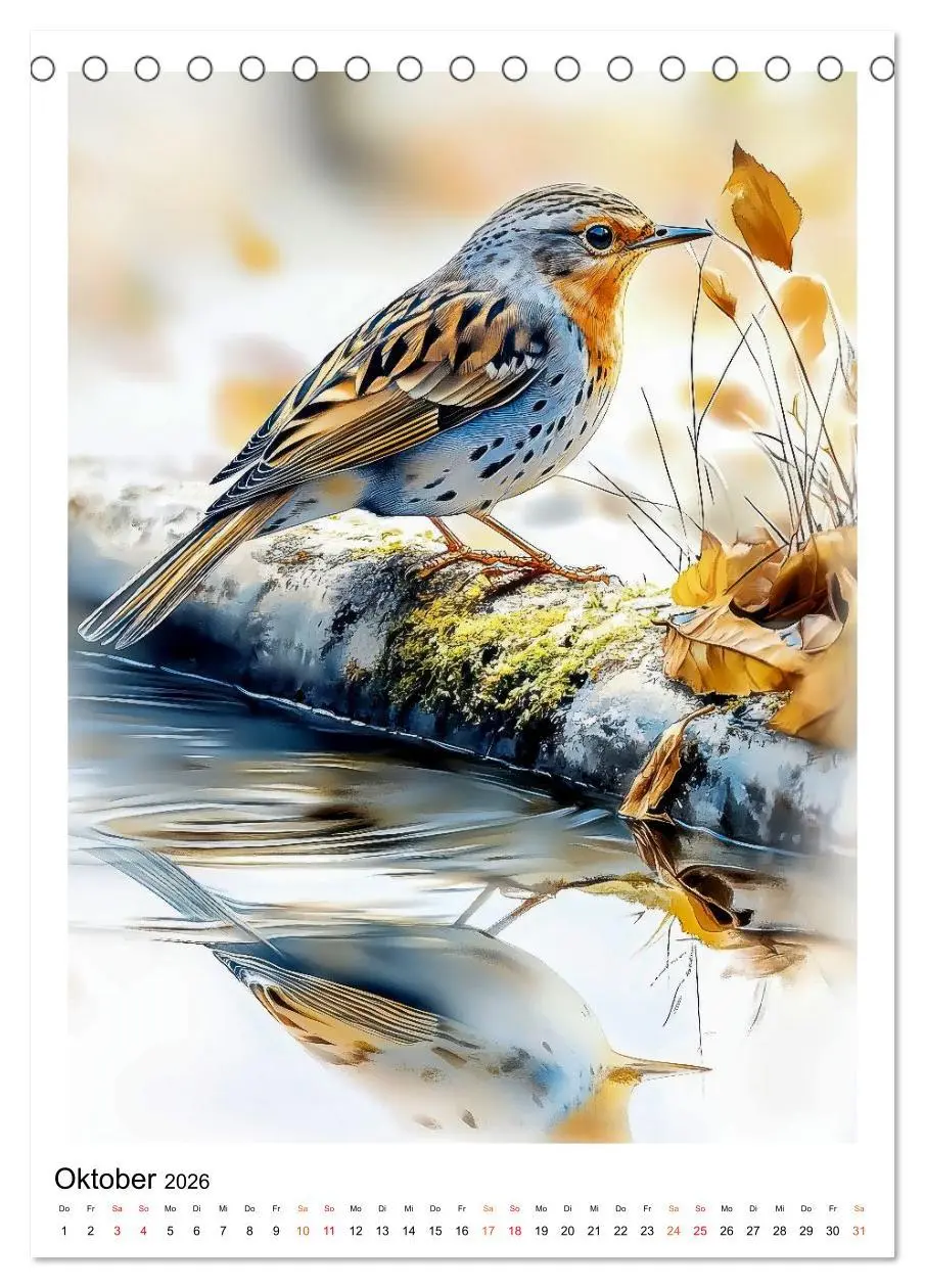 Bild: 9783457910856 | Vögel - gefiederte Freunde in unserem Garten (Tischkalender 2026...