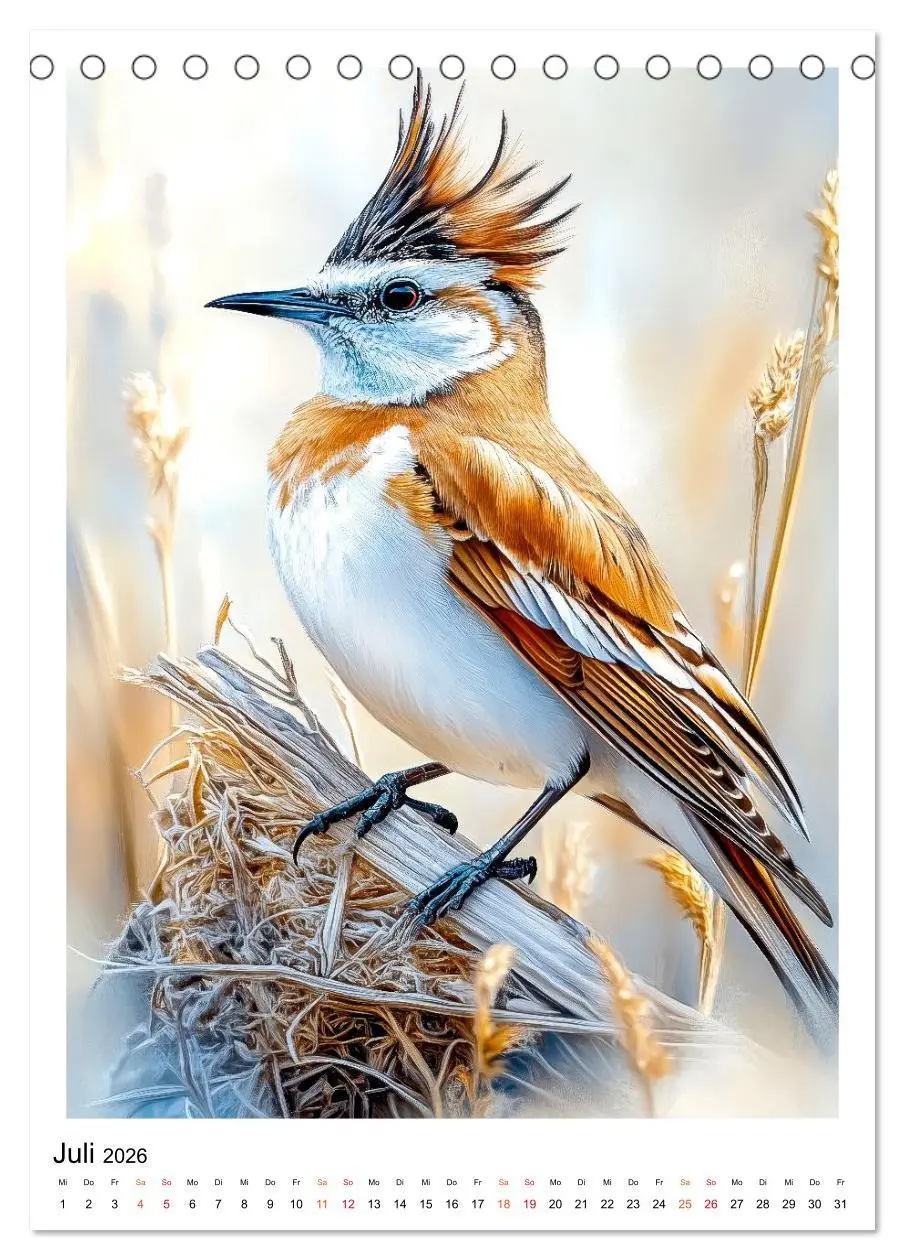 Bild: 9783457910856 | Vögel - gefiederte Freunde in unserem Garten (Tischkalender 2026...