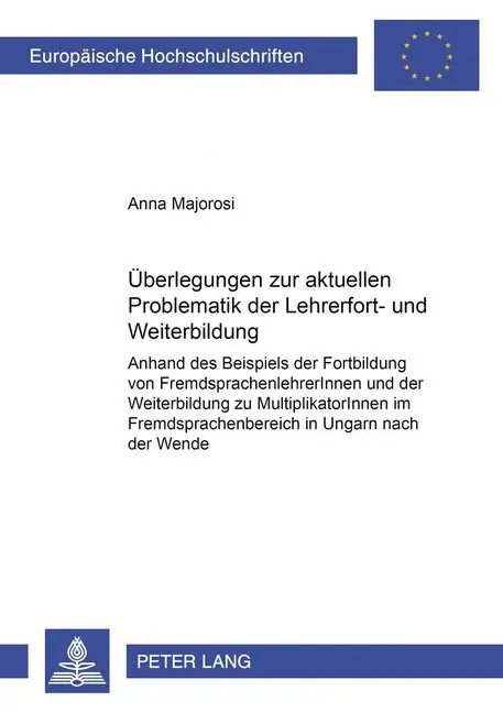 Cover: 9783631530856 | Überlegungen zu der aktuellen Problematik der Lehrerfort- und...