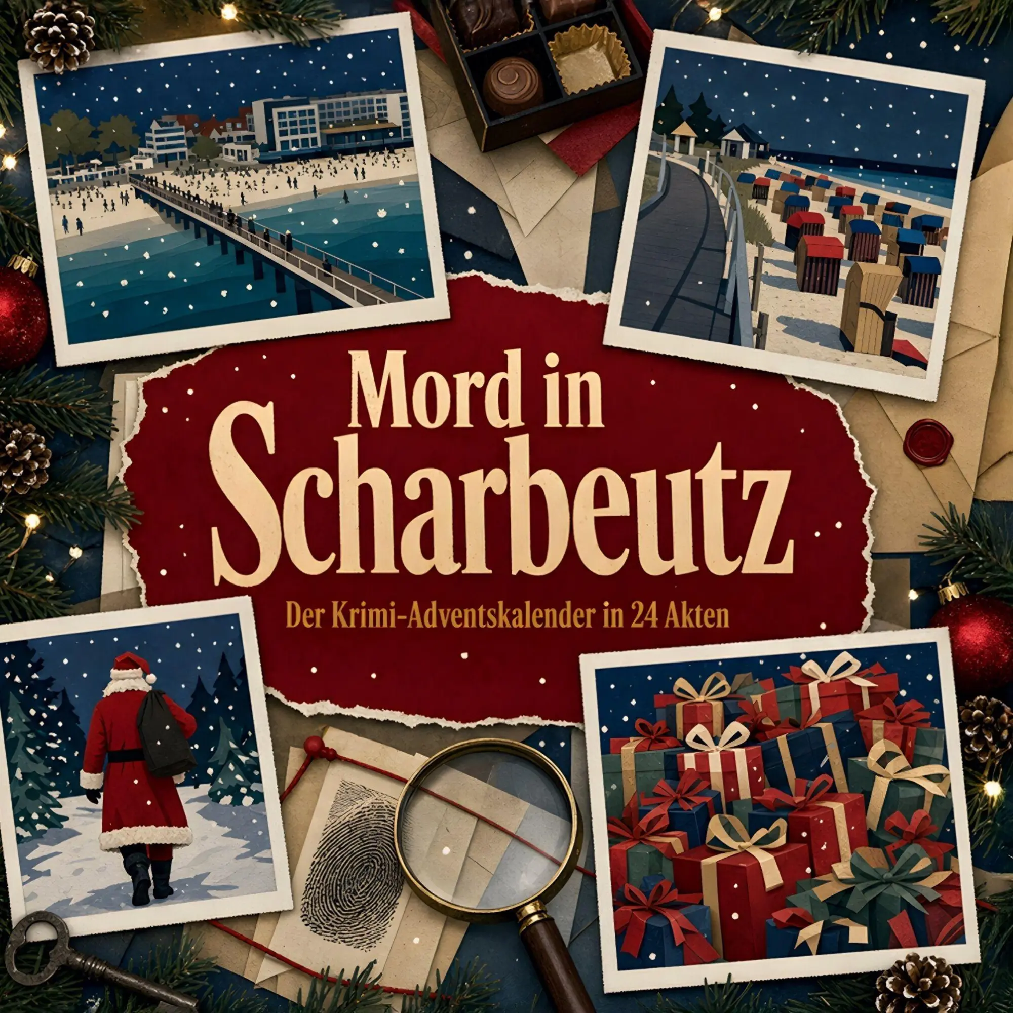 Cover: 9783696120856 | Mord in Scharbeutz | Der Krimi-Adventskalender in 24 Akten | Hoffmann